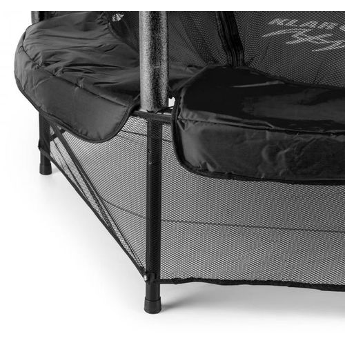 KLARFIT ROCKETKID, Crni, 140 cm, trampolin, sigurnosna mreža, bungee opruge slika 4