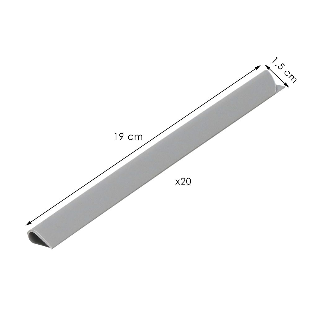FN0007 KOPČE ZA MONTAŽU TRAKE ZA OGRADU SVIJETLO SIVE 19 CM slika 1