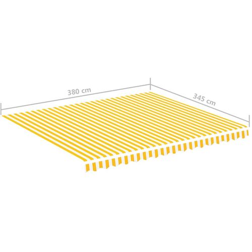 Zamjenska tkanina za tendu žuto-bijela 4 x 3,5 m slika 6