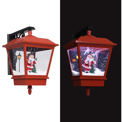 Božićna zidna svjetiljka s Djedom Mrazom LED crvena 40x27x45 cm slika 1