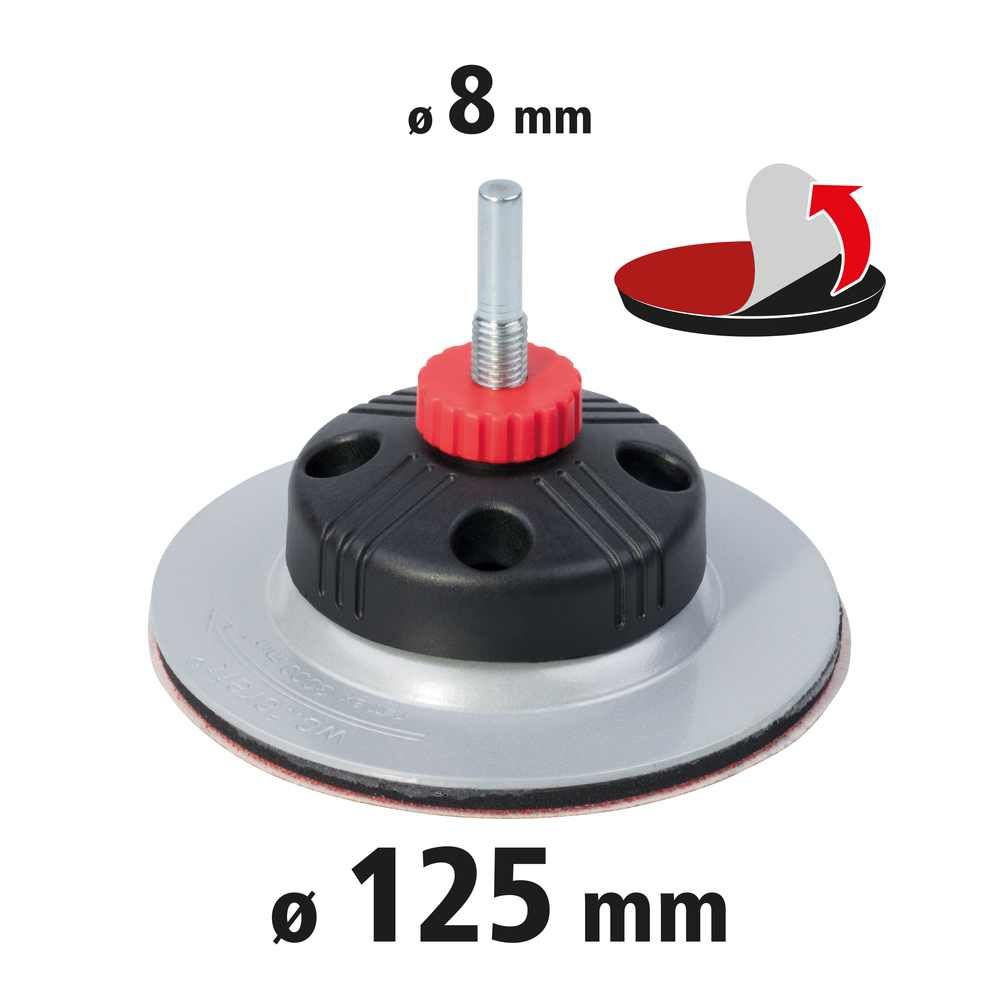 Wolfcraft Disk Potporni 125 mm Čičak FixoFlex Prihvat 8 mm - 2211000 slika 4