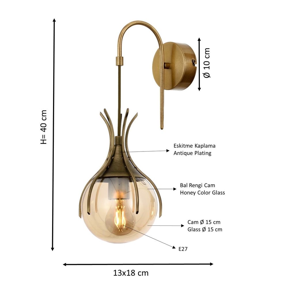 Zidna Lampa Antiquation AP-1766-1E slika 2