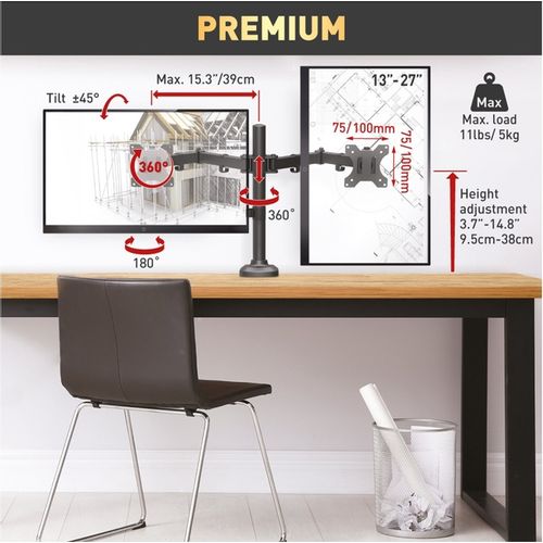 BARKAN M142T stoni nosač za monitore 13"-27" slika 2