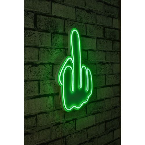 Wallity Ukrasna plastična LED rasvjeta, Middle Finger - Green slika 1