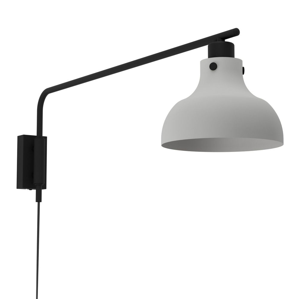 Eglo zidna lampa Matlock E27, crno-siva slika 1