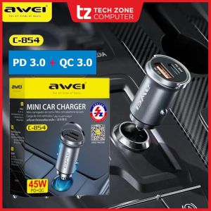 Punjač za auto AWEI C-854 QC3.0 30W 2-port