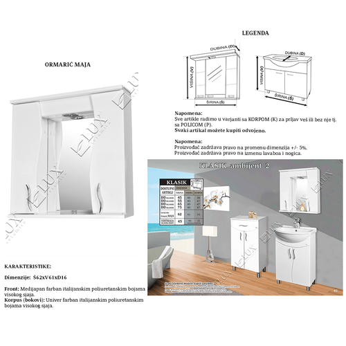 Ceramica Lux ormarić Maja slika 2