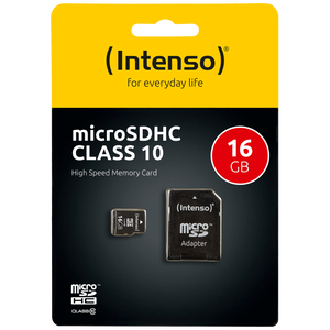 (Intenso) Micro SD Kartica 16GB Class 10 (SDHC &amp; SDXC) sa adapterom - SDHCmicro+ad-16GB/Class10