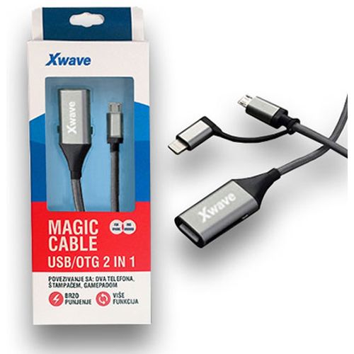 Xwave Kabl Magic USB2.0 na Micro USB 1M,lightning slika 1