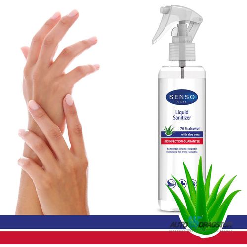 ANTIBAKTERIJSKI SPREJ ZA RUKE 300ML ALOE VERA 70% ALKOHOLA slika 4