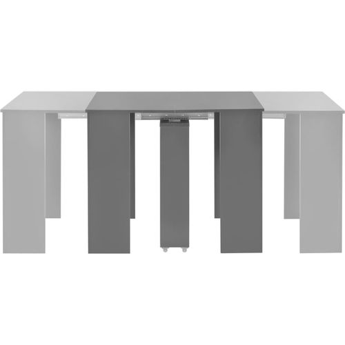 Produživi blagovaonski stol visoki sjaj sivi 175 x 90 x 75 cm slika 16