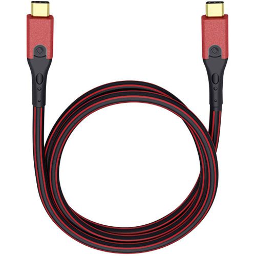 USB 3.0  [1x muški konektor USB-C® - 1x muški konektor USB-C®] 1.00 m crvena/crna pozlaćeni kontakti Oehlbach USB Evolution CC slika 1