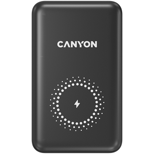 CANYON PB-1001 18W PD+QC 3.0+10W Magnet wireless charger powerbank 10000mAh Li-poly battery, Lightning Input:DC5V/2A, 9V/2A Type c PD Input: DC5V/3A, 9V/2A, Type C PD output:5V/3A,9V/2.2A,12V/1.5A QC 3.0 Output: DC5V/3A, 9V/2A, 12V/1.5A, Wireless