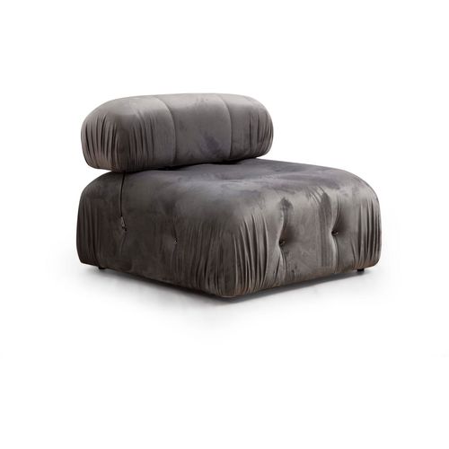 Ugaona Sofa 'Bubble Corner' (L1-O1-1R -Puf) - Siva slika 6