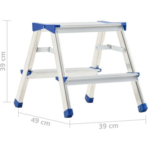 Aluminijske dvostrane ljestve s 2 stepenice 44 cm slika 36