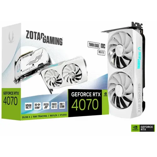 Zotac GAMING GeForce RTX 4070 Twin Edge OC White Edition 12GB DDR6 192 bit 3xDP/HDMI Grafička karta  slika 1