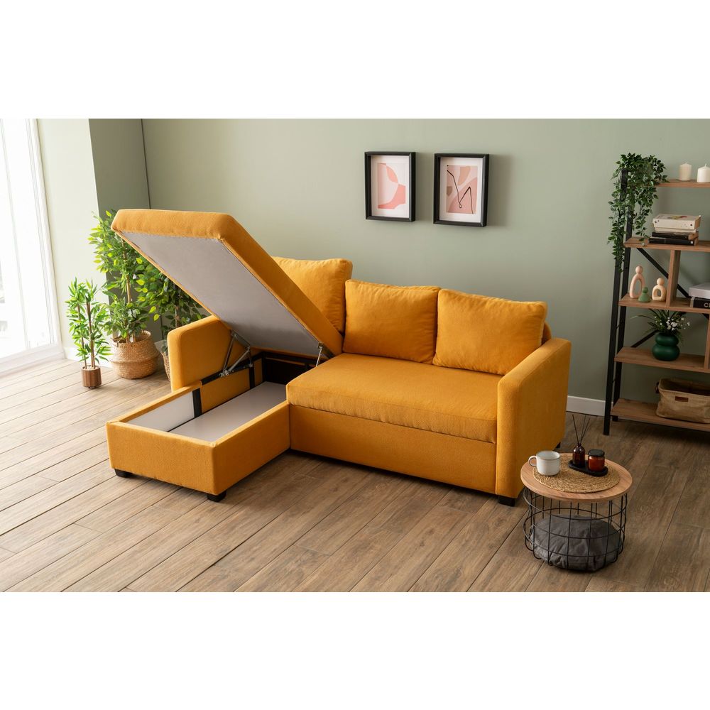 Krevetna ugaona sofa Flavia – bež slika 4