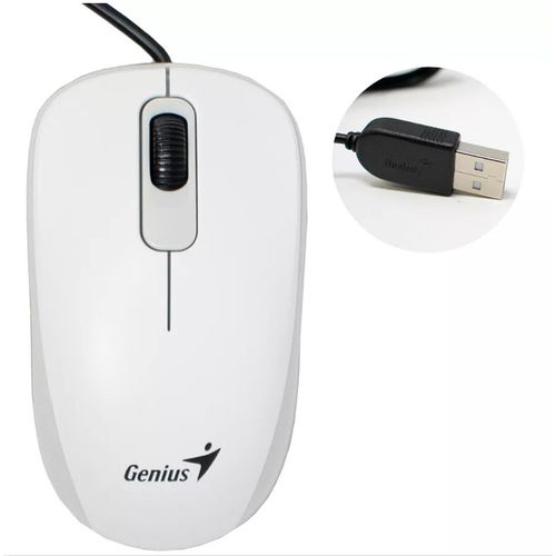Genius miš DX-110 USB bijeli slika 2