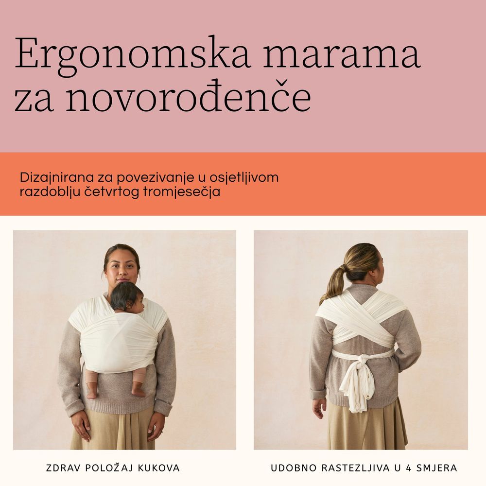 Ergobaby Aura marama, Sustainable Knit Cream slika 5