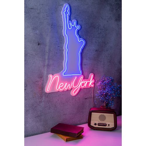 Wallity Ukrasna plastična LED rasvjeta, New York - Pink slika 2