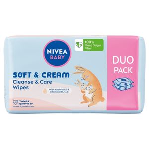 NIVEA Baby Soft & Cream maramice duo pakiranje 2x57 kom