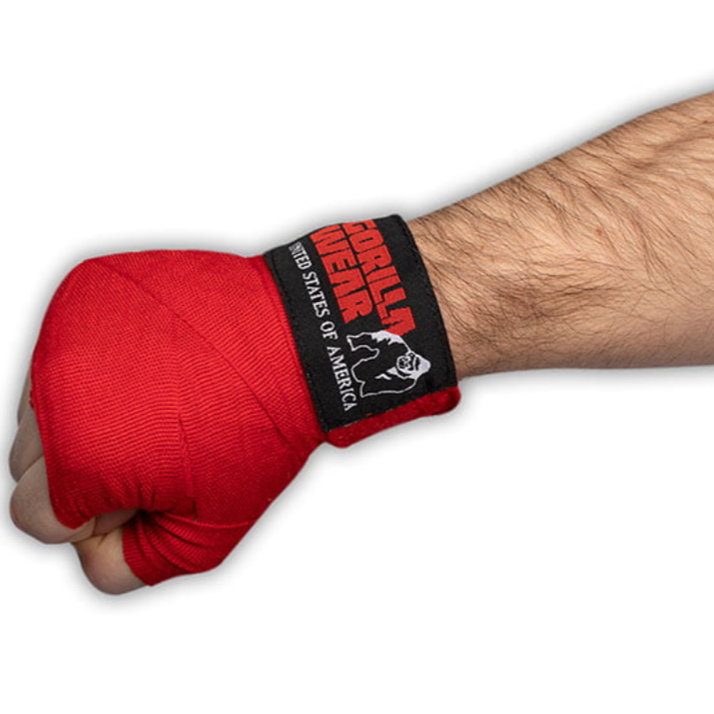 Gorilla Wear Bokserske bandaže - Red - 2,5m slika 4