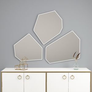 Zen - White White Decorative Chipboard Mirror