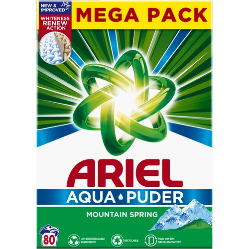 Ariel prašak Aqua puder Mountain Spring XXL / 5,2 kg za 80 pranja slika 1