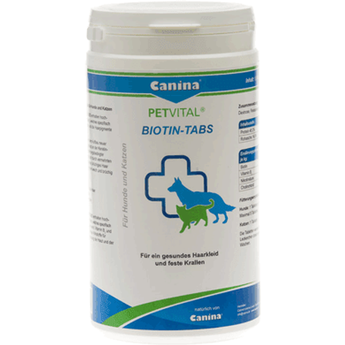 Canina Petvital Biotin tabs, tablete za zdravu i sjajnu kožu i dlaku pasa i mačaka, 100 g (približno 50 tableta) slika 1