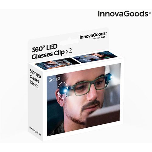 LED Štipaljka za Naočale 360º InnovaGoods (Paket od 2) slika 3