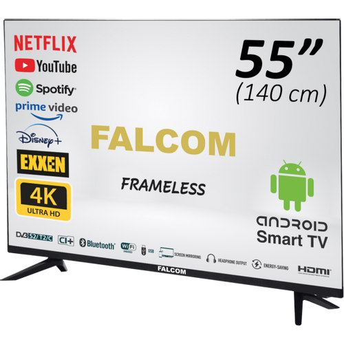 TV Falcom 55LTF022SM Smart LED TV 55inca (140cm), Ultra HD 4K, DVB- S2/T2/C tuner, H265 HEVC, 2x10W slika 1