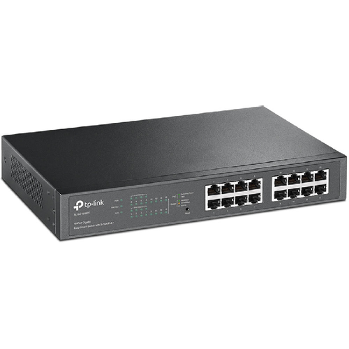 Switch TP-LINK TL-SG1016PE Gigabit 16xRJ45 10 100 1000Mbs eSmart 8x PoE+ Rackmount metalno kuciste slika 1