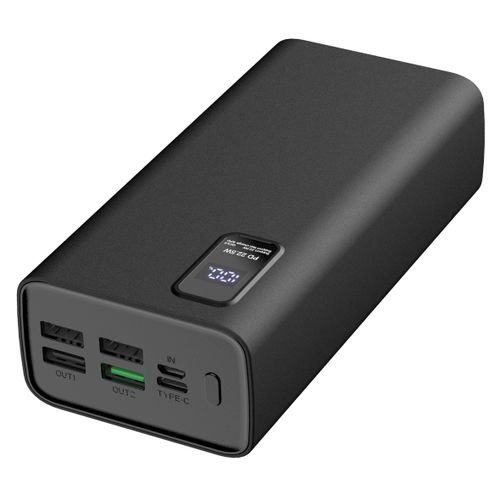 PT Powerbank 30.000mAh polymer PD 3.0 QC 3.0 LED Screen, crni, PMPB30WQC728B slika 1