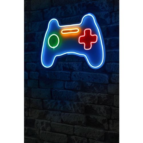 Wallity Ukrasna plastična LED rasvjeta, Play Station Gaming Controller - Blue slika 9