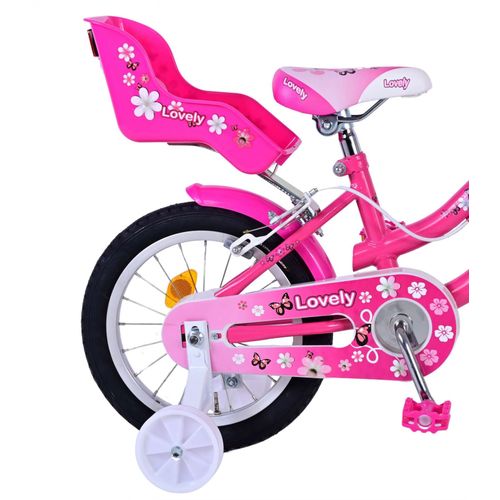 Dječji bicikl s dvije ručne kočnice Volare Lovely 14" roza-bijeli slika 3