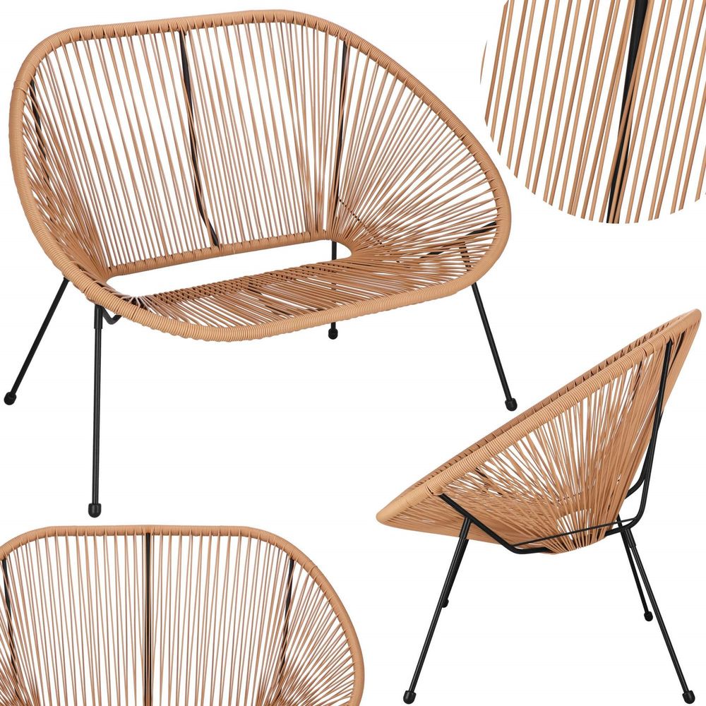 Vrtna sofa, smeđa 114 x 82 x 87 cm slika 1