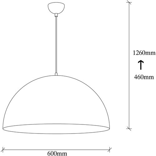 Opviq Vislica MIRA 2, crno- zlatna, metal, promjer 60 cm, visina 126 cm, visina sjenila 60 cm, promjer 30 cm, podesvia visina, duljina kabla 90 cm, E27 40 W, Sivani - MR - 724 slika 5