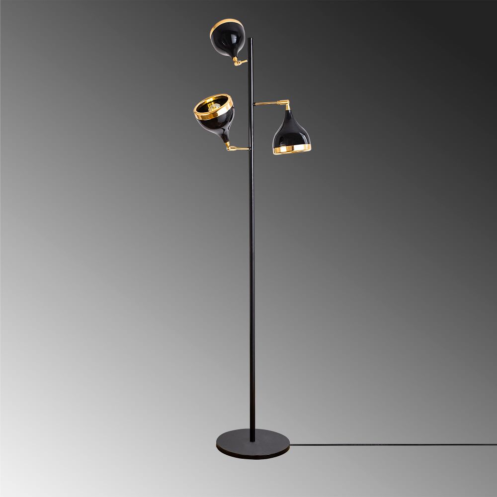 Stojeća Lampa Yıldo - 7022 Crno-Zlatna slika 4