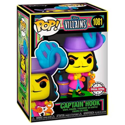 Ekskluzivna POP figura Disney Zlikovci Hook Black Light slika 1