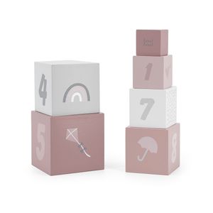 Label Label Drvene kocke za slaganje, Pink
