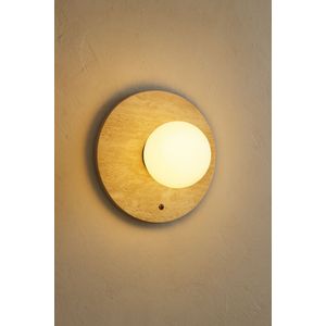 Zidna Lampa Tor-Nun-D, boje: Bež, Bijela