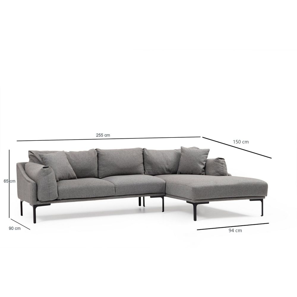 Leo Ugaona Sofa Desna - Siva slika 12
