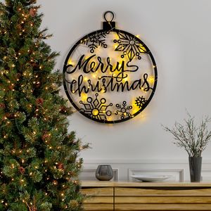Dekorativni Metalni Zidni Ukras XMASBLACK - 030 u Crnoj Boji