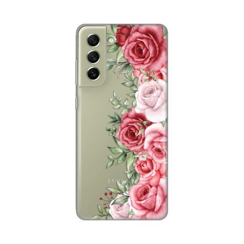 Torbica Silikonska Print Skin za Samsung G990 Galaxy S21 FE Wild Roses slika 1