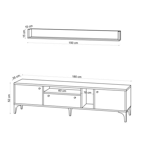 TV komoda Grega Oak slika 5