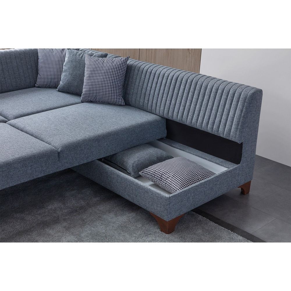Ugaona Sofa West Desna - boja: siva slika 4