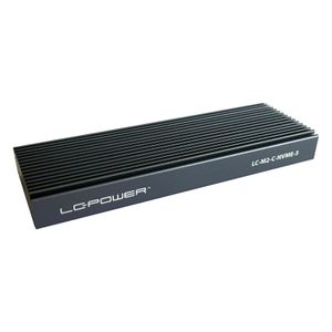 HDD SSD Rack LC Power LC-M2-C-NVME-3 Enclosure for NVMe M.2 SSD USB-C (USB3.2 Gen.2x1) Usb Type-C Black