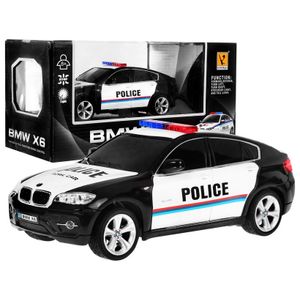 Auto na daljinsko upravljanje 1:24 R/C police Bmw X 6 - crni