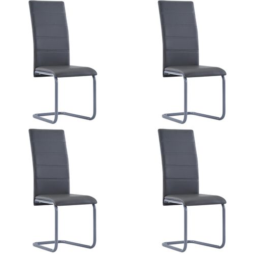 Konzolne blagovaonske stolice od umjetne kože 4 kom sive slika 21