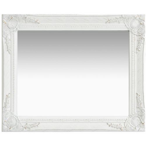 Zidno ogledalo u baroknom stilu 50 x 60 cm bijelo slika 14